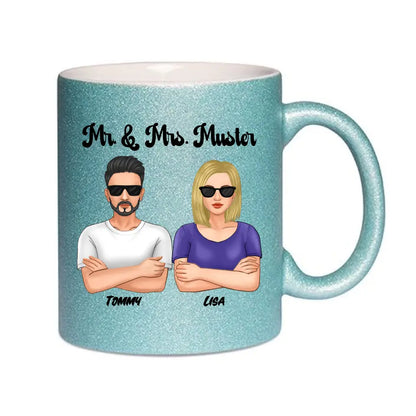 5in1: Cool Couple - Glitzertasse ohne Farbverlauf