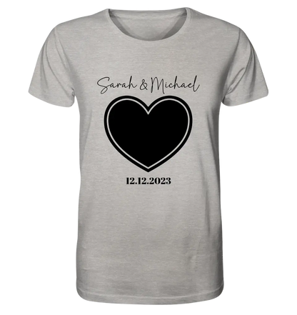 Your picture in "Couple Heart" design - Unisex Premium T-Shirt XS-5XL made of organic cotton for women &amp; men