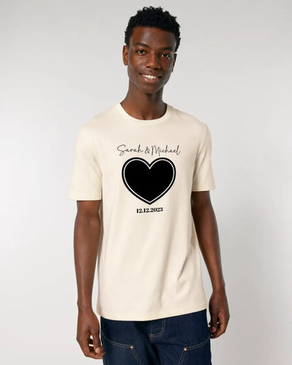 Your picture in "Couple Heart" design - Unisex Premium T-Shirt XS-5XL made of organic cotton for women &amp; men