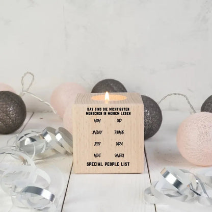 Design the text - tealight holder