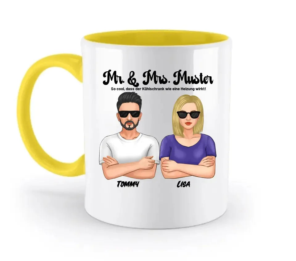 5in1: Cool Couple (customizable) - two-tone mug