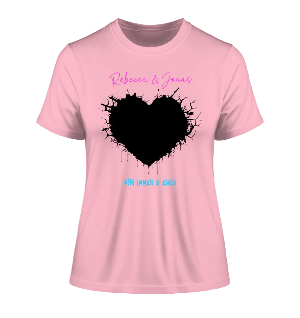 Dein Bild im "Wild-Heart" Design • Ladies Premium T-Shirt XS-2XL aus Bio-Baumwolle für Damen • Fotogeschenk • personalisiert