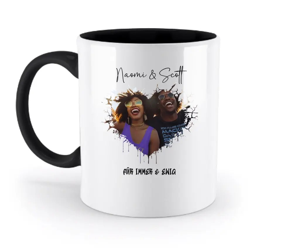 Your picture in "Wild-Heart" design - two-tone mug