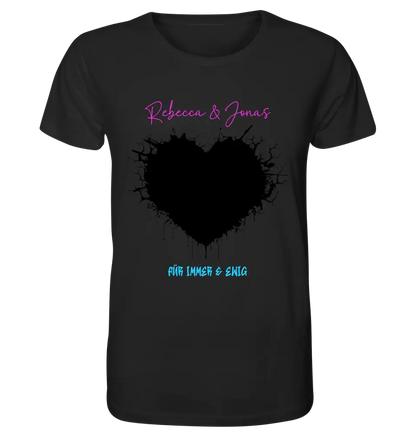 Dein Bild im "Wild-Heart" Design (personalisierbar) - Unisex Premium T-Shirt XS-5XL aus Bio-Baumwolle für Damen & Herren