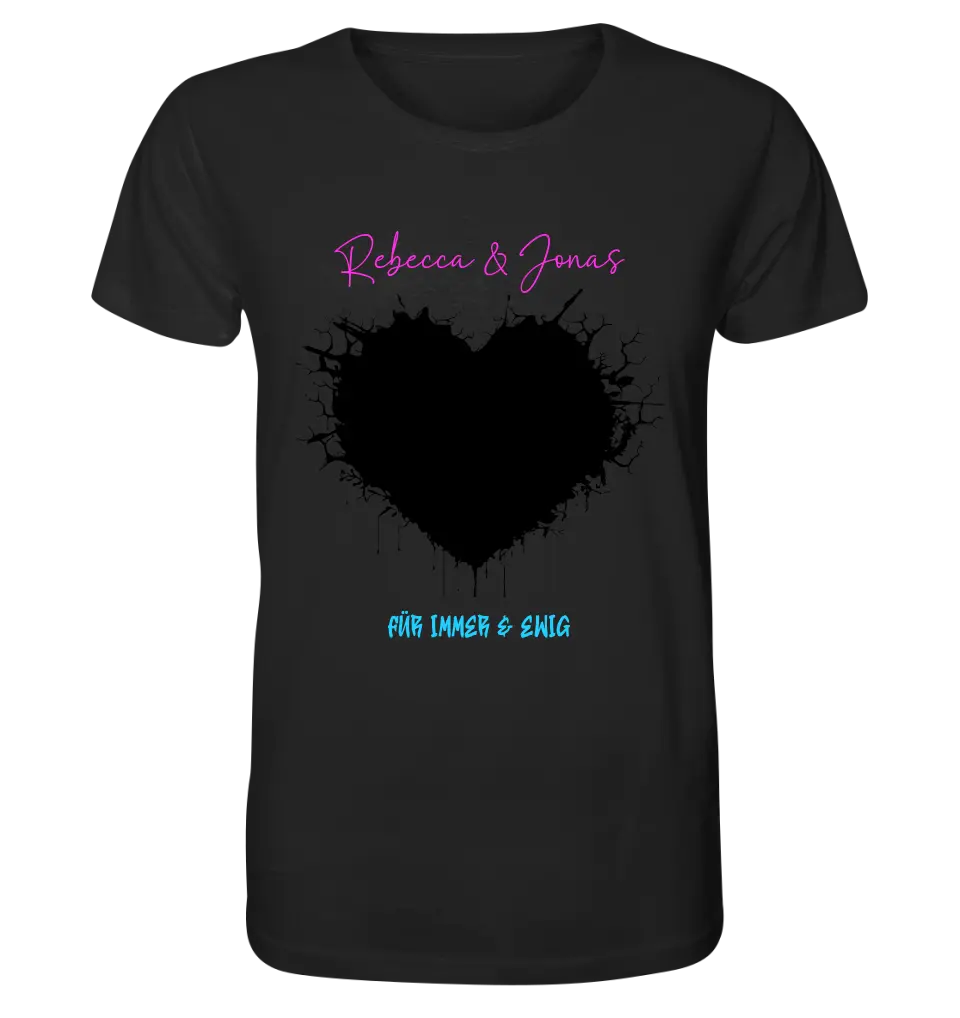 Your picture in the "Wild-Heart" design (customizable) - Unisex Premium T-Shirt XS-5XL made of organic cotton for women &amp; men