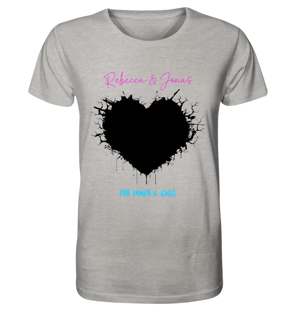 Your picture in the "Wild-Heart" design (customizable) - Unisex Premium T-Shirt XS-5XL made of organic cotton for women &amp; men