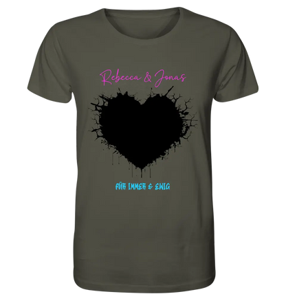 Your picture in the "Wild-Heart" design (customizable) - Unisex Premium T-Shirt XS-5XL made of organic cotton for women &amp; men