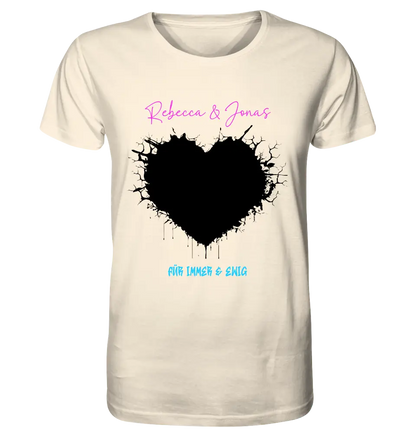 Dein Bild im "Wild-Heart" Design (personalisierbar) - Unisex Premium T-Shirt XS-5XL aus Bio-Baumwolle für Damen & Herren