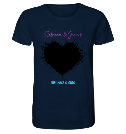 Your picture in the "Wild-Heart" design (customizable) - Unisex Premium T-Shirt XS-5XL made of organic cotton for women &amp; men