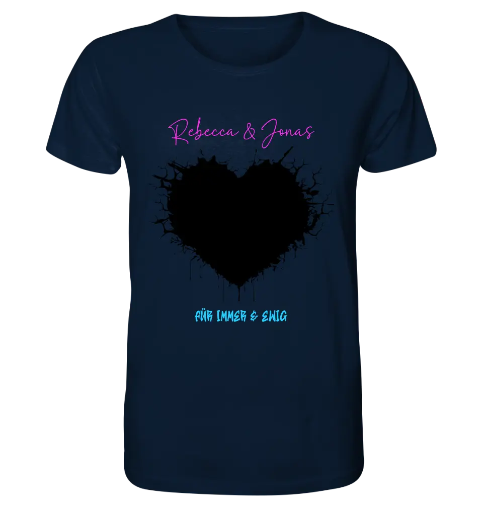 Dein Bild im "Wild-Heart" Design (personalisierbar) - Unisex Premium T-Shirt XS-5XL aus Bio-Baumwolle für Damen & Herren