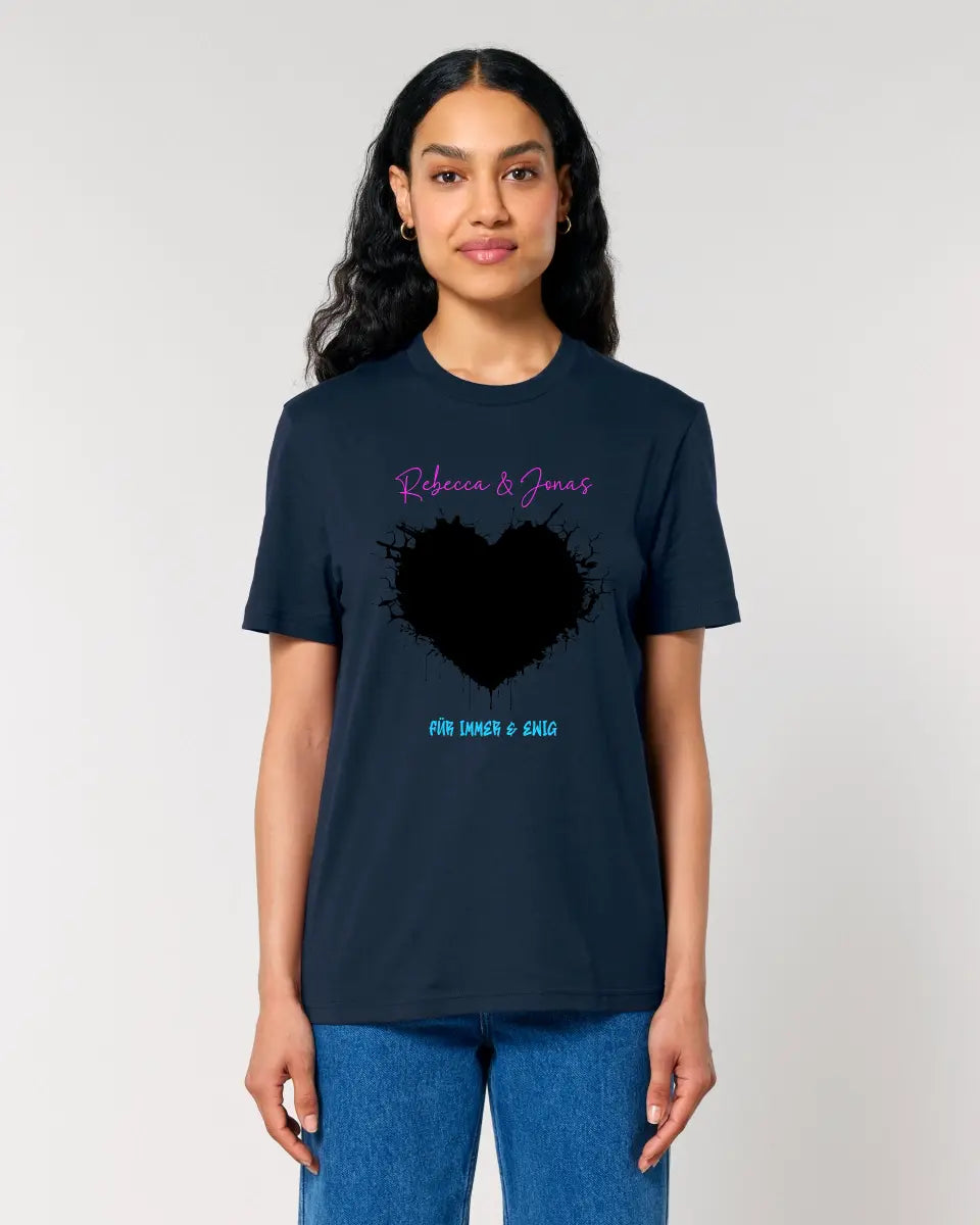 Dein Bild im "Wild-Heart" Design (personalisierbar) - Unisex Premium T-Shirt XS-5XL aus Bio-Baumwolle für Damen & Herren