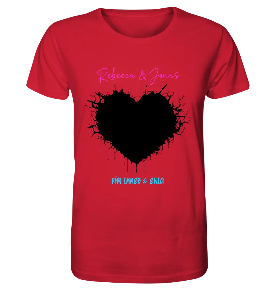 Dein Bild im "Wild-Heart" Design (personalisierbar) - Unisex Premium T-Shirt XS-5XL aus Bio-Baumwolle für Damen & Herren