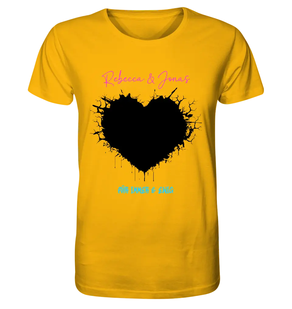 Dein Bild im "Wild-Heart" Design (personalisierbar) - Unisex Premium T-Shirt XS-5XL aus Bio-Baumwolle für Damen & Herren