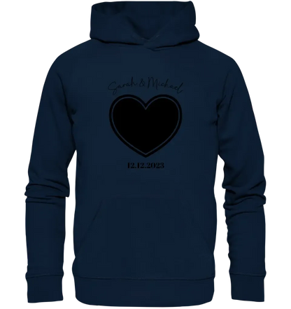 Your picture in the "Couple Heart" design • Unisex premium hoodie XS-5XL made of organic cotton for women &amp; men