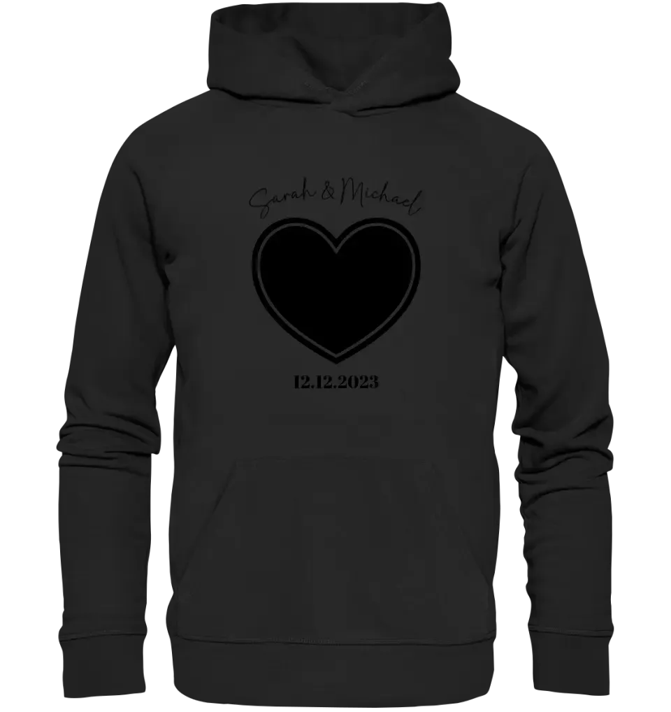 Your picture in the "Couple Heart" design • Unisex premium hoodie XS-5XL made of organic cotton for women &amp; men