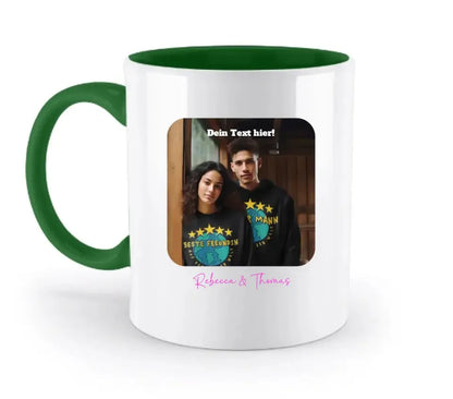 Your picture in square shape - two-tone mug