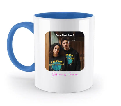 Your picture in square shape - two-tone mug