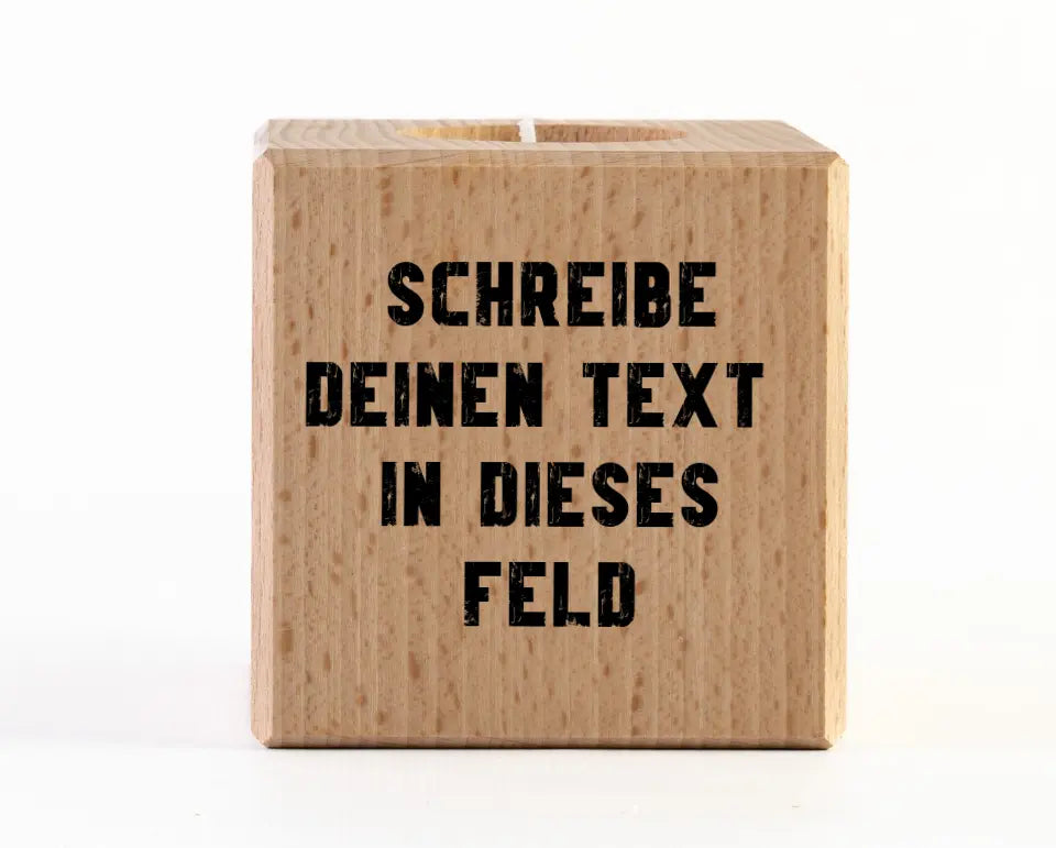 "TEXTBLOCK" Schreibe was du willst! • Teelichthalter