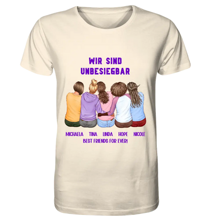 5in1: Design 2-5 girlfriends - Unisex Premium T-Shirt XS-5XL made of organic cotton for women &amp; men