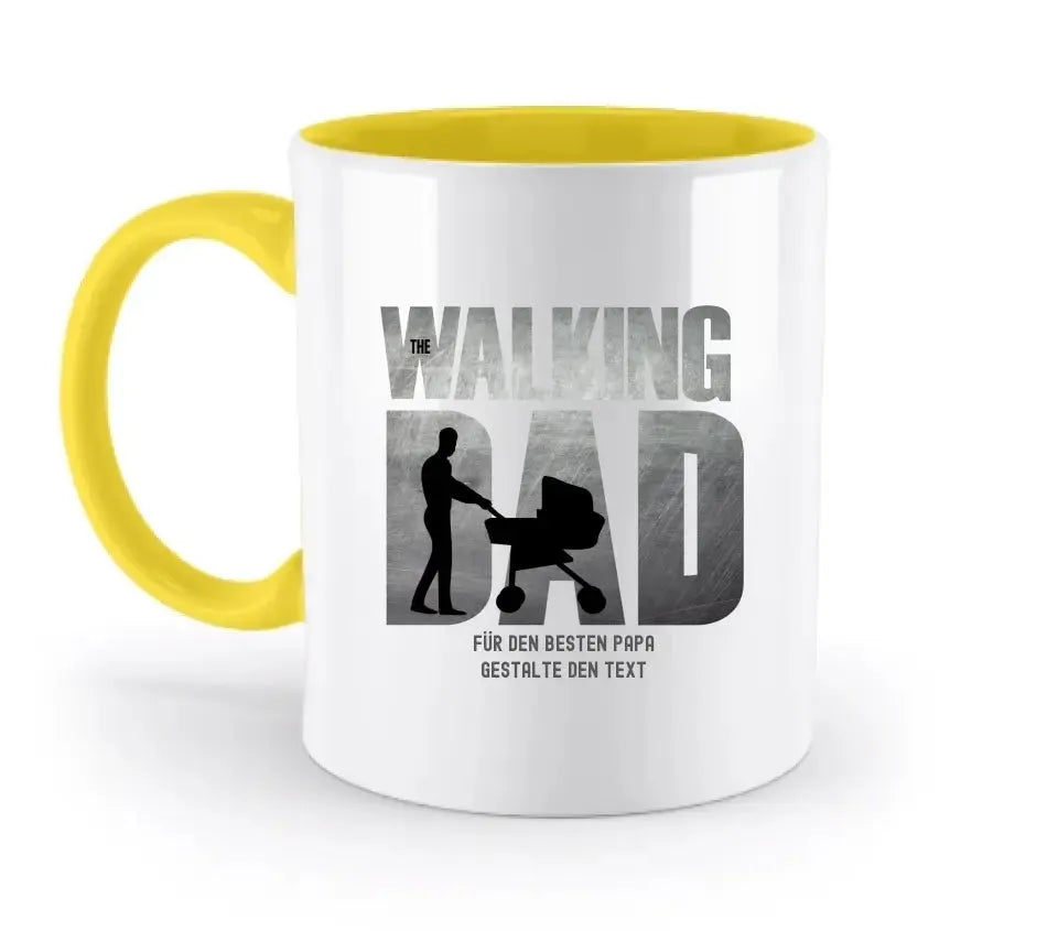 The Walking Dad 1 • zweifarbige Tasse • Motivprodukt • personalisiert