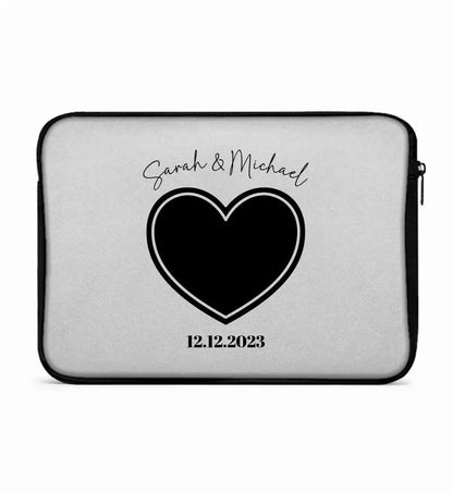 Your picture in "Couple Heart" design • Laptop Case 13" inch notebook bag