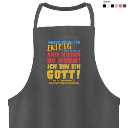 Whenever I succeed • God • Cooking apron / BBQ apron / Apron • Exclusive design • personalized