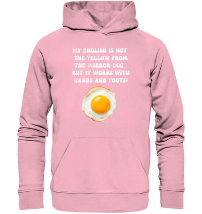 My English & the egg • Unisex Premium Hoodie XS-5XL aus Bio-Baumwolle für Damen & Herren • Exklusivdesign • personalisiert