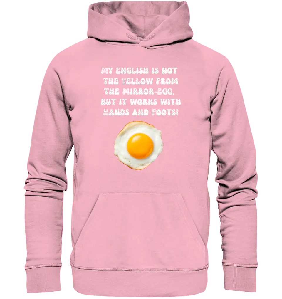 My English & the egg • Unisex Premium Hoodie XS-5XL aus Bio-Baumwolle für Damen & Herren • Exklusivdesign • personalisiert