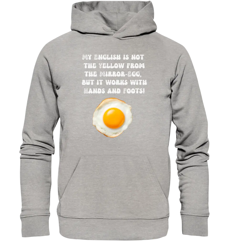 My English & the egg • Unisex Premium Hoodie XS-5XL aus Bio-Baumwolle für Damen & Herren • Exklusivdesign • personalisiert