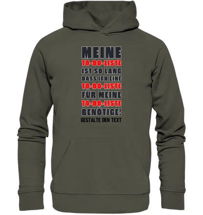 TO DO LISTE • Universum • Unisex Premium Hoodie XS-5XL aus Bio-Baumwolle für Damen & Herren • Exklusivdesign • personalisiert