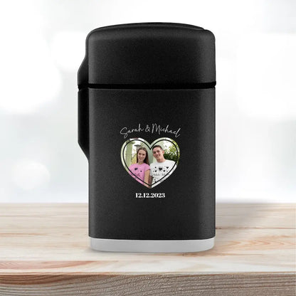 Dein Bild im "Couple-Herz"-Design • Feuerzeug • Exklusivdesign • personalisiert