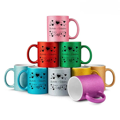 LOVE DESIGN 1 - Glitzertasse ohne Farbverlauf