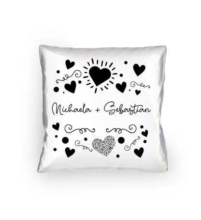 Dein e Wunschname n im LOVE DESIGN 1 - Kissen 40x40 cm - personalisierbar