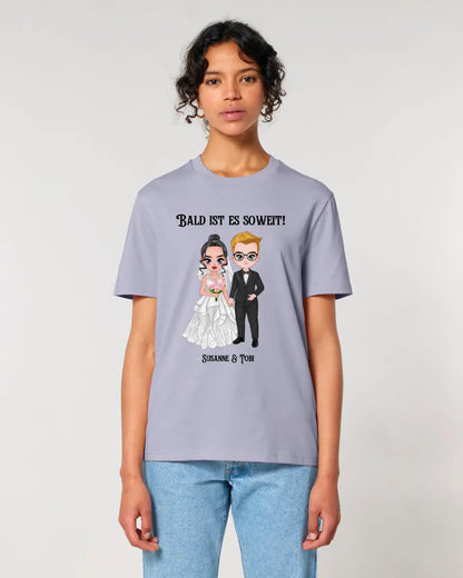 5in1: Hochzeitspaar (personalisierbar) - Unisex Premium T-Shirt XS-5XL aus Bio-Baumwolle für Damen & Herren