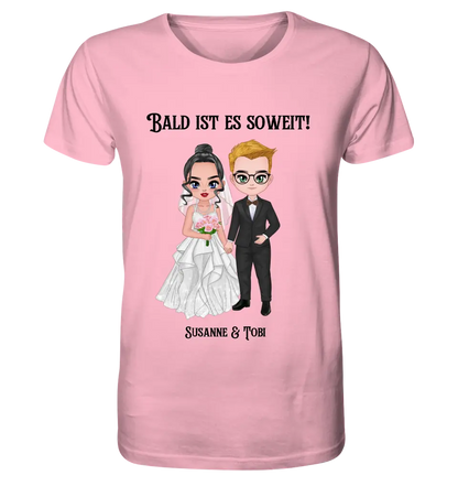 5in1: Hochzeitspaar (personalisierbar) - Unisex Premium T-Shirt XS-5XL aus Bio-Baumwolle für Damen & Herren