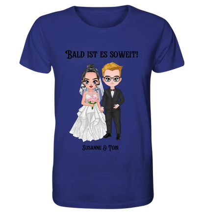 5in1: Hochzeitspaar (personalisierbar) - Unisex Premium T-Shirt XS-5XL aus Bio-Baumwolle für Damen & Herren