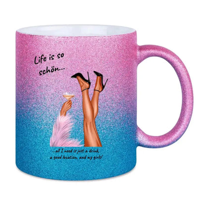 Party legs • Glitzertasse mit Farbverlauf