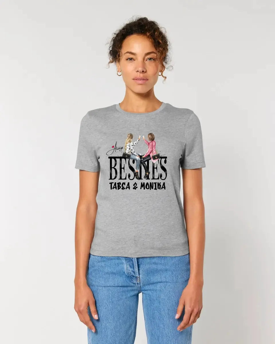 Girls on Text (Besties) • Ladies Premium T-Shirt XS-2XL aus Bio-Baumwolle für Damen • Exklusivdesign • personalisiert