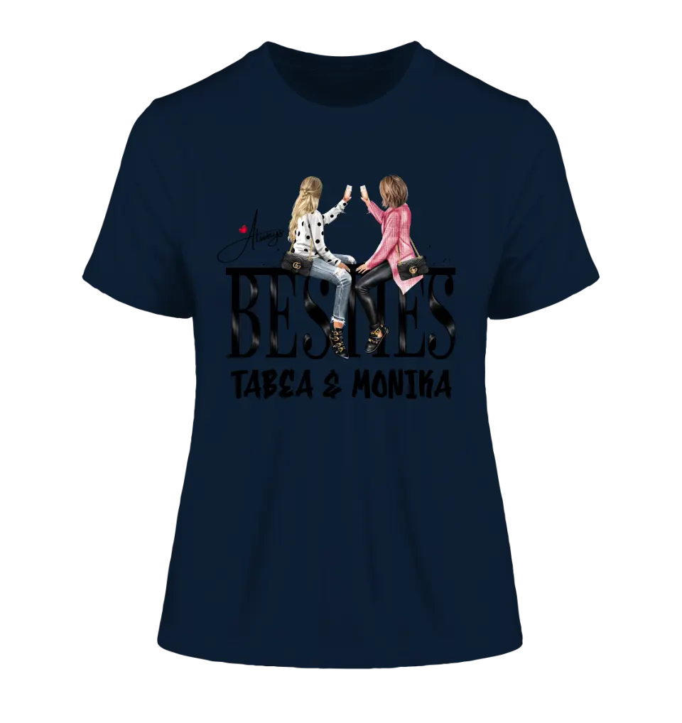 Girls on Text (Besties) • Ladies Premium T-Shirt XS-2XL aus Bio-Baumwolle für Damen • Exklusivdesign • personalisiert