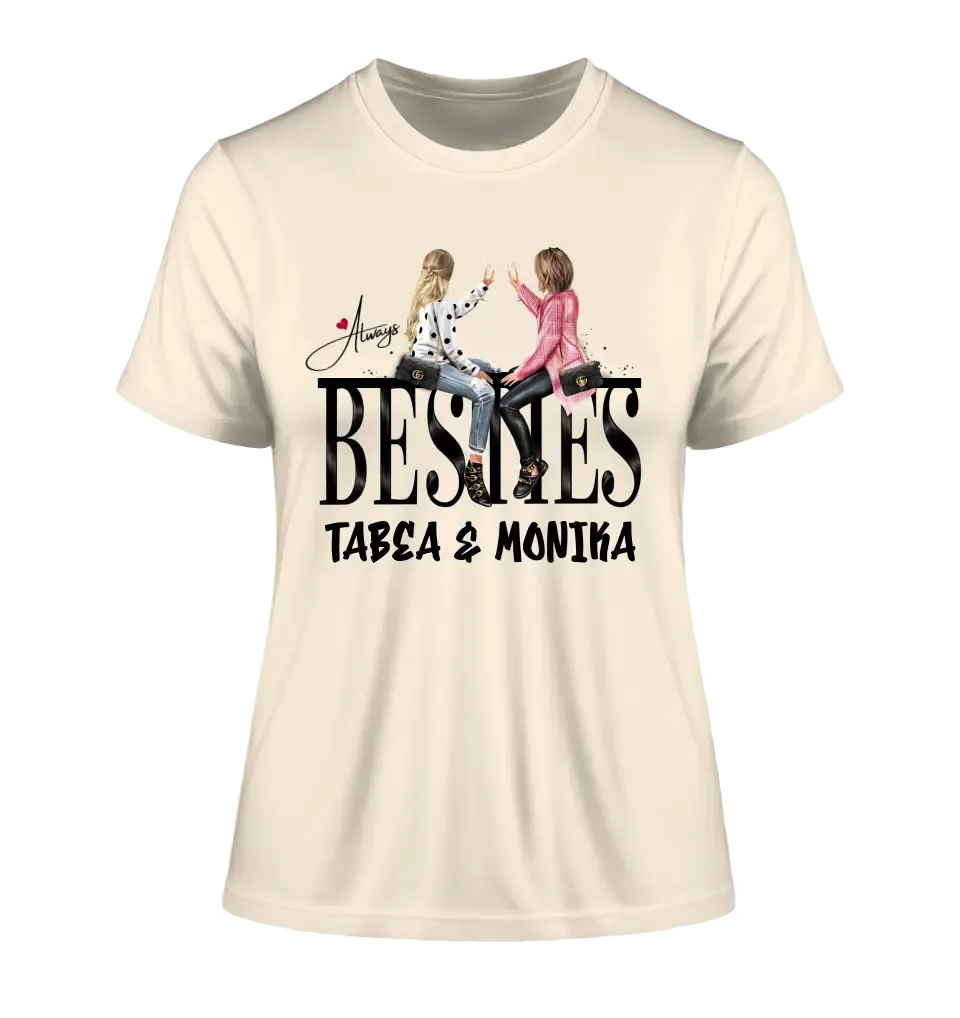 Girls on Text (Besties) • Ladies Premium T-Shirt XS-2XL aus Bio-Baumwolle für Damen • Exklusivdesign • personalisiert