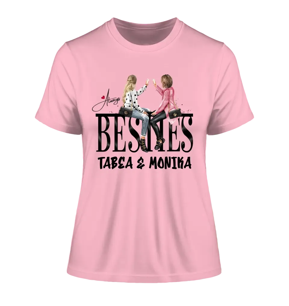 Girls on Text (Besties) • Ladies Premium T-Shirt XS-2XL aus Bio-Baumwolle für Damen • Exklusivdesign • personalisiert