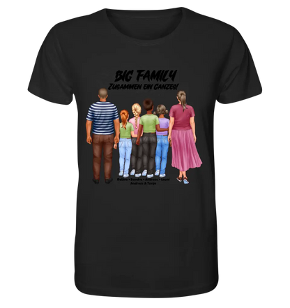 Huge family designer with 0-4 children • Unisex premium T-shirt XS-5XL made of organic cotton for women &amp; men