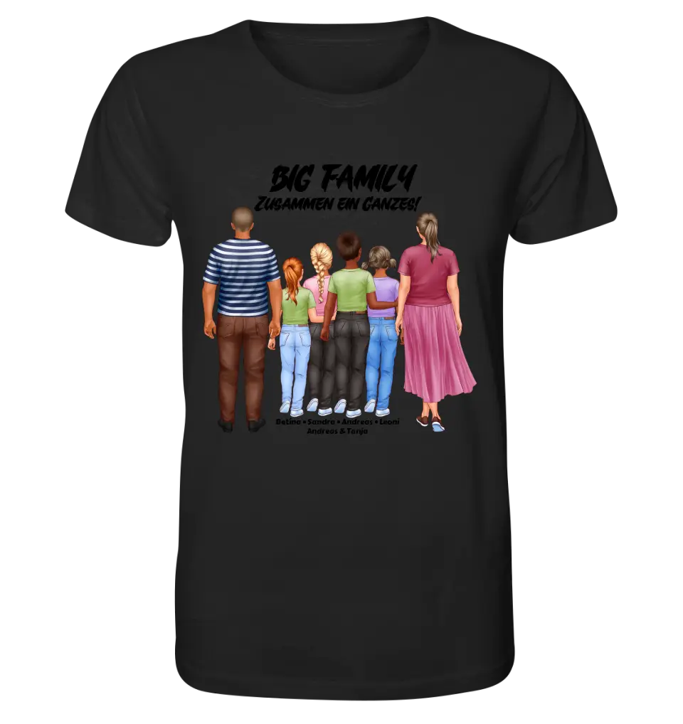 Huge family designer with 0-4 children • Unisex premium T-shirt XS-5XL made of organic cotton for women &amp; men