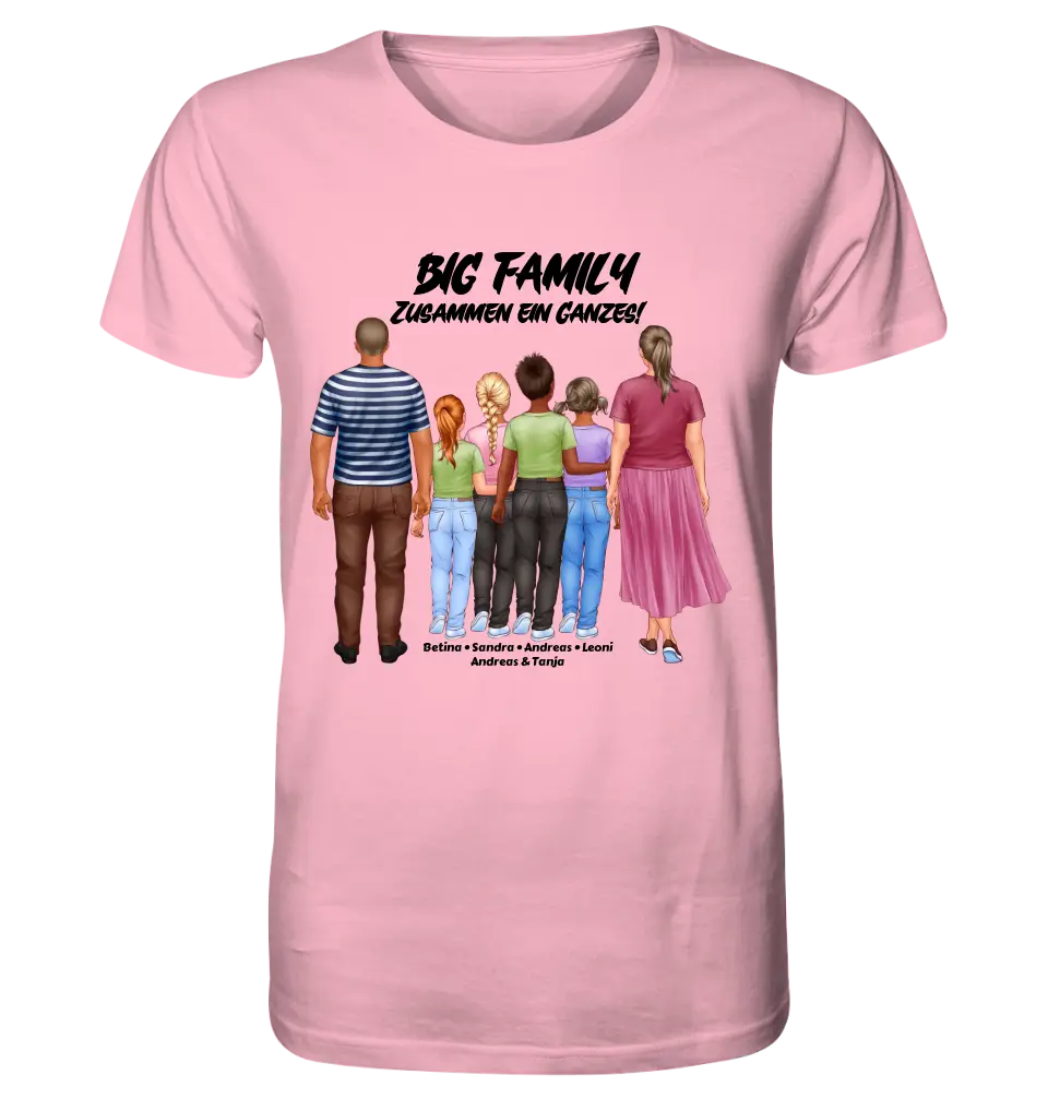 Huge family designer with 0-4 children • Unisex premium T-shirt XS-5XL made of organic cotton for women &amp; men