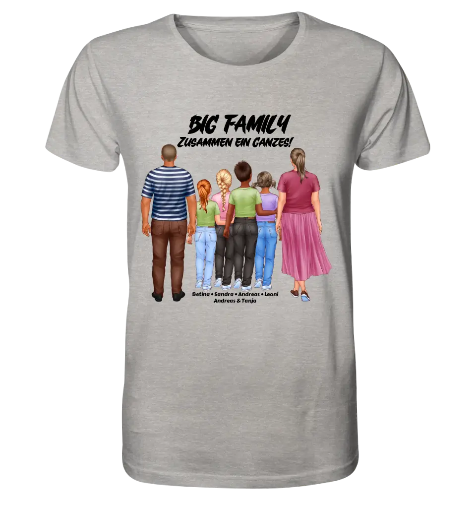 Huge family designer with 0-4 children • Unisex premium T-shirt XS-5XL made of organic cotton for women &amp; men