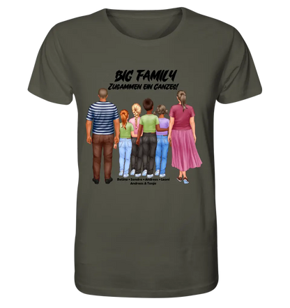 Huge family designer with 0-4 children • Unisex premium T-shirt XS-5XL made of organic cotton for women &amp; men