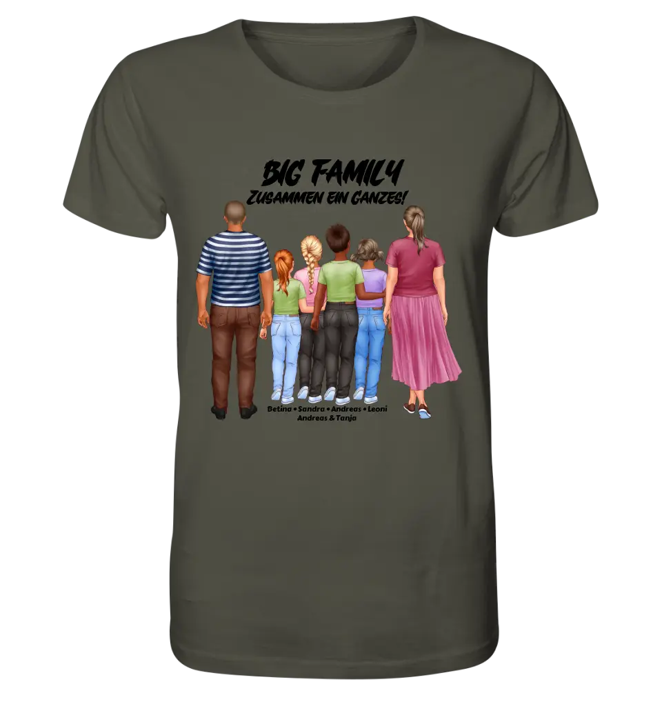 Huge family designer with 0-4 children • Unisex premium T-shirt XS-5XL made of organic cotton for women &amp; men