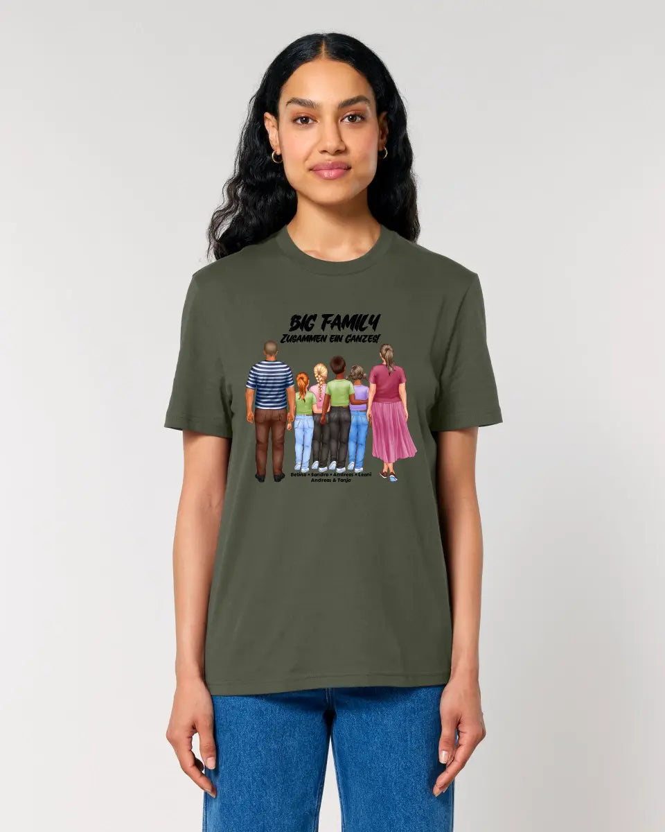 Huge family designer with 0-4 children • Unisex premium T-shirt XS-5XL made of organic cotton for women &amp; men