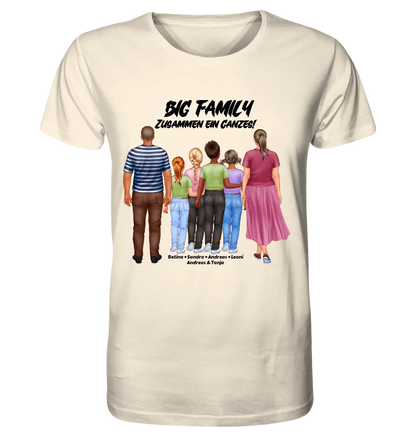 Huge family designer with 0-4 children • Unisex premium T-shirt XS-5XL made of organic cotton for women &amp; men