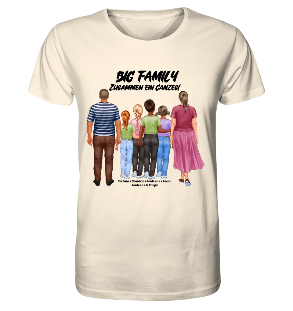 Huge family designer with 0-4 children • Unisex premium T-shirt XS-5XL made of organic cotton for women &amp; men